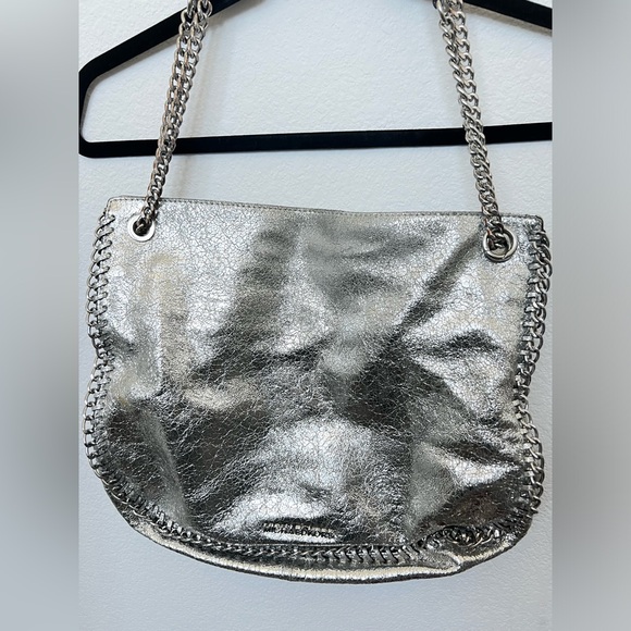 Michael Kors Silver Metallic Chain link shoulder bag - Picture 1 of 5
